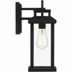 Flash Sale 🧨 John Timberland Modern Industrial Outdoor Wall Light Fixture Matte Black Lantern 14 1/2" Clear Glass Exterior House Porch Patio 👍 -Outdoor Lighting Store unnamed file 4143