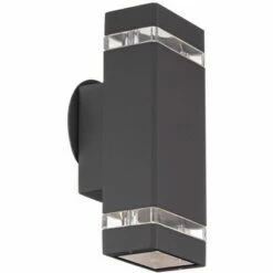 Cheap 🤩 Possini Euro Design Modern Outdoor Wall Light Fixture Halogen Bronze 10 1/2" Rectangular Up Down Clear Glass for House Porch Patio ⭐ -Outdoor Lighting Store unnamed file 4148