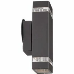 Cheap 🤩 Possini Euro Design Modern Outdoor Wall Light Fixture Halogen Bronze 10 1/2" Rectangular Up Down Clear Glass for House Porch Patio ⭐ -Outdoor Lighting Store unnamed file 4149