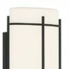 Budget 🌟 John Timberland Modern Outdoor Wall Light Fixture Black 12 3/4" White Oval Glass Exterior House Porch Patio Outside Deck Garage 🌟