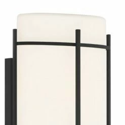 Budget 🌟 John Timberland Modern Outdoor Wall Light Fixture Black 12 3/4" White Oval Glass Exterior House Porch Patio Outside Deck Garage 🌟