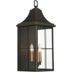 New 😍 John Timberland Rustic Outdoor Wall Light Fixture Black Gold 4-Light 24 3/4" Clear Glass for Exterior House Porch Patio Outside 🥰 -Outdoor Lighting Store unnamed file 4180