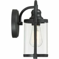 Wholesale 😉 John Timberland Modern Industrial Outdoor Wall Lights Fixtures Set of 2 Black 10 1/4" Clear Glass for Exterior House Porch Patio 🛒 -Outdoor Lighting Store unnamed file 4184