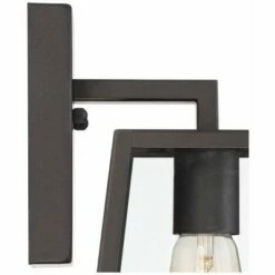 Buy 🛒 John Timberland Modern Rustic Outdoor Wall Lights Fixtures Set of 2 Tapering Black 10 3/4" Glass for Exterior House Porch Patio 😉