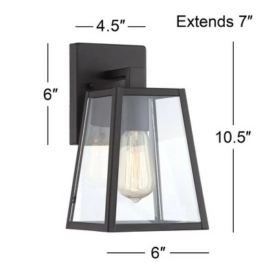Buy ๐ John Timberland Modern Rustic Outdoor Wall Lights Fixtures Set of 2 Tapering Black 10 3/4" Glass for Exterior House Porch Patio ๐ 6 Buy ๐ John Timberland Modern Rustic Outdoor Wall Lights Fixtures Set of 2 Tapering Black 10 3/4" Glass for Exterior House Porch Patio ๐ - Image 4