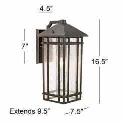 Hot Sale 🌟 Kathy Ireland J du J Sierra Craftsman 16 1/2" High Outdoor Wall Light 🔥 -Outdoor Lighting Store unnamed file 4204