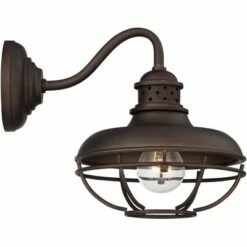 Promo 😍 Franklin Iron Works Rustic Outdoor Wall Light Fixture Farmhouse Bronze 9" Caged for Exterior House Deck 🔥 -Outdoor Lighting Store unnamed file 4217