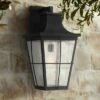 Cheap 😉 John Timberland Modern Industrial Outdoor Wall Light Fixture Black Metal 23 1/4" Clear Seeded Glass for Exterior House Porch Patio 🛒 -Outdoor Lighting Store unnamed file 4227