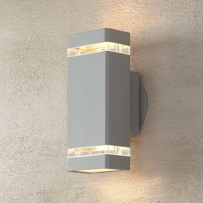 Best Pirce 🌟 Possini Euro Design Modern Outdoor Wall Sconce Fixture Matte Silver 10 1/2" Clear Glass Up Down for Exterior House Porch Patio 👏 3 Best Pirce 🌟 Possini Euro Design Modern Outdoor Wall Sconce Fixture Matte Silver 10 1/2" Clear Glass Up Down for Exterior House Porch Patio 👏