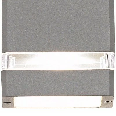 Best Pirce 🌟 Possini Euro Design Modern Outdoor Wall Sconce Fixture Matte Silver 10 1/2" Clear Glass Up Down for Exterior House Porch Patio 👏 4 Best Pirce 🌟 Possini Euro Design Modern Outdoor Wall Sconce Fixture Matte Silver 10 1/2" Clear Glass Up Down for Exterior House Porch Patio 👏 - Image 2