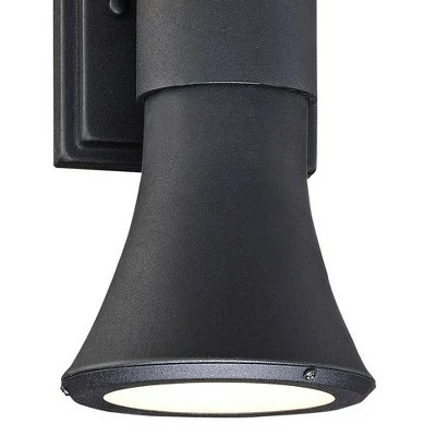 New ✨ Possini Euro Design Modern Outdoor Wall Light Fixture LED Textured Black 2-Light 14" Sanded Glass Up Down for Exterior House Porch 👏 4 New ✨ Possini Euro Design Modern Outdoor Wall Light Fixture LED Textured Black 2-Light 14" Sanded Glass Up Down for Exterior House Porch 👏 - Image 2