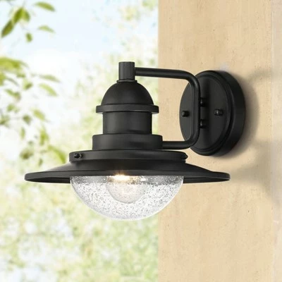 Promo ๐ Franklin Iron Works Industrial Outdoor Wall Light Fixture Matte Black 8 1/2" LED Seedy Glass Damp Rated Exterior House Porch Patio ๐ 3 Promo ๐ Franklin Iron Works Industrial Outdoor Wall Light Fixture Matte Black 8 1/2" LED Seedy Glass Damp Rated Exterior House Porch Patio ๐