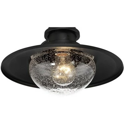 Promo ๐ Franklin Iron Works Industrial Outdoor Wall Light Fixture Matte Black 8 1/2" LED Seedy Glass Damp Rated Exterior House Porch Patio ๐ 4 Promo ๐ Franklin Iron Works Industrial Outdoor Wall Light Fixture Matte Black 8 1/2" LED Seedy Glass Damp Rated Exterior House Porch Patio ๐ - Image 2