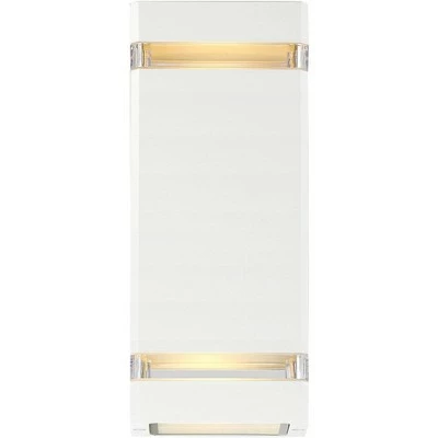 Best Pirce 🔥 Possini Euro Design Modern Outdoor Wall Sconce Fixture White 10 1/2" Clear Glass Up Down for Exterior House Porch Patio Deck ❤️ 5 Best Pirce 🔥 Possini Euro Design Modern Outdoor Wall Sconce Fixture White 10 1/2" Clear Glass Up Down for Exterior House Porch Patio Deck ❤️ - Image 3