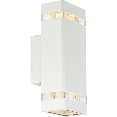 Best Pirce 🔥 Possini Euro Design Modern Outdoor Wall Sconce Fixture White 10 1/2" Clear Glass Up Down for Exterior House Porch Patio Deck ❤️ 6 Best Pirce 🔥 Possini Euro Design Modern Outdoor Wall Sconce Fixture White 10 1/2" Clear Glass Up Down for Exterior House Porch Patio Deck ❤️ - Image 4