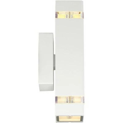 Best Pirce 🔥 Possini Euro Design Modern Outdoor Wall Sconce Fixture White 10 1/2" Clear Glass Up Down for Exterior House Porch Patio Deck ❤️ 7 Best Pirce 🔥 Possini Euro Design Modern Outdoor Wall Sconce Fixture White 10 1/2" Clear Glass Up Down for Exterior House Porch Patio Deck ❤️ - Image 5