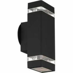 Best Pirce 🔥 Possini Euro Design Modern Outdoor Wall Light Fixture Black 10 1/2" Rectangular Glass Up Down for House Porch Patio 😀 -Outdoor Lighting Store unnamed file 4283