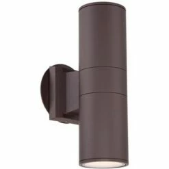 Flash Sale 😀 Possini Euro Design Modern Outdoor Wall Sconce Fixture Bronze 11 3/4" Tempered Glass Lens Up Down for Exterior House Porch Patio ⭐ -Outdoor Lighting Store unnamed file 4291