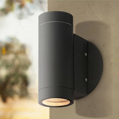 Wholesale 🛒 Possini Euro Design Modern Outdoor Wall Light Fixture Matte Black Cylinder 6 1/2" Tempered Glass Lens Up Down for Exterior House ⌛ 3 Wholesale 🛒 Possini Euro Design Modern Outdoor Wall Light Fixture Matte Black Cylinder 6 1/2" Tempered Glass Lens Up Down for Exterior House ⌛