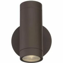 Flash Sale 💯 Possini Euro Design Modern Outdoor Wall Light Fixture Matte Bronze Cylinder 6 1/2" Tempered Glass Lens Up Down for Exterior House ⌛ -Outdoor Lighting Store unnamed file 4330