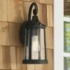 Best Sale ⌛ Franklin Iron Works Industrial Outdoor Wall Light Fixture Black Metal 15 1/2" Clear Seedy Glass for Exterior House Porch Outside ❤️ -Outdoor Lighting Store unnamed file 4334