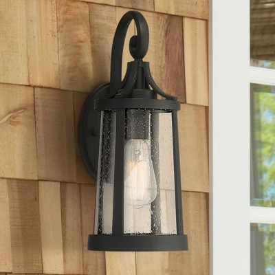 Best Sale ⌛ Franklin Iron Works Industrial Outdoor Wall Light Fixture Black Metal 15 1/2" Clear Seedy Glass for Exterior House Porch Outside ❤️ 3 Best Sale ⌛ Franklin Iron Works Industrial Outdoor Wall Light Fixture Black Metal 15 1/2" Clear Seedy Glass for Exterior House Porch Outside ❤️
