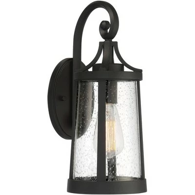 Best Sale ⌛ Franklin Iron Works Industrial Outdoor Wall Light Fixture Black Metal 15 1/2" Clear Seedy Glass for Exterior House Porch Outside ❤️ 6 Best Sale ⌛ Franklin Iron Works Industrial Outdoor Wall Light Fixture Black Metal 15 1/2" Clear Seedy Glass for Exterior House Porch Outside ❤️ - Image 4