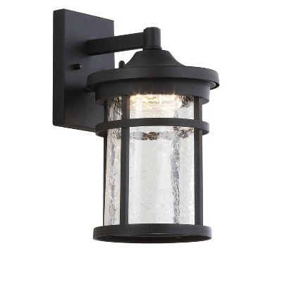 Best deal 🥰 JONATHAN Y LED Glass/Metal Outdoor Wall Lantern Crackled Sconce Black - Jonathan Y 👍 6 Best deal 🥰 JONATHAN Y LED Glass/Metal Outdoor Wall Lantern Crackled Sconce Black - Jonathan Y 👍 - Image 4