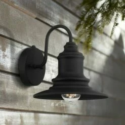 Best reviews of 👍 Possini Euro Design Modern Outdoor Barn Light Fixture Textured Black Dusk to Dawn 9 1/2" Exterior House Barn Porch Patio Outside ⌛
