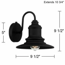 Best reviews of 👍 Possini Euro Design Modern Outdoor Barn Light Fixture Textured Black Dusk to Dawn 9 1/2" Exterior House Barn Porch Patio Outside ⌛ -Outdoor Lighting Store unnamed file 4360