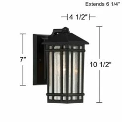 Hot Sale 🌟 Kathy Ireland Sierra Craftsman 10 1/2"H Black Outdoor Wall Light 🧨 -Outdoor Lighting Store unnamed file 4366
