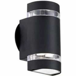Best deal 👏 Possini Euro Design Modern Outdoor Wall Light Fixture LED Black 7 3/4" Tempered Clear Glass Up Down for Exterior House Porch 👍 -Outdoor Lighting Store unnamed file 4370