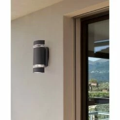 Best deal 👏 Possini Euro Design Modern Outdoor Wall Light Fixture LED Black 7 3/4" Tempered Clear Glass Up Down for Exterior House Porch 👍 -Outdoor Lighting Store unnamed file 4373