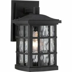 Deals 🤩 Quoizel Stonington 10 1/2"H Matte Black Outdoor Wall Light 🤩