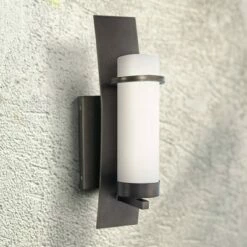 Cheap 😉 Minka Lavery Arcus Truth 16" High Smoke Iron Outdoor Wall Light 🧨