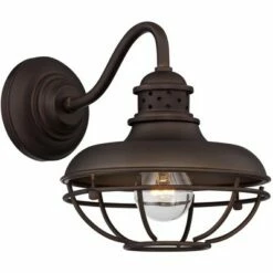 Best Sale 🔥 Franklin Iron Works Rustic Outdoor Barn Lights Fixtures Set of 2 Oil Rubbed Bronze 9" Open Cage Exterior House Porch Patio Outside 🤩 -Outdoor Lighting Store unnamed file 4399