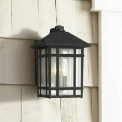 Cheapest 🔥 Kathy Ireland J du J Sierra Craftsman 15 1/4"H Black Outdoor Wall Light 👏