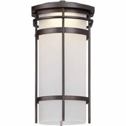 Budget 😀 Possini Euro Design Modern Outdoor Wall Light Fixture Bronze Metal 12 3/4" Glass Shade for Exterior House Porch Patio Outside 🔔 -Outdoor Lighting Store unnamed file 4409