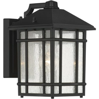 Wholesale 🌟 Kathy Ireland Sierra Craftsman 11"H Black Dusk-Dawn Outdoor Wall Light 🎉 5 Wholesale 🌟 Kathy Ireland Sierra Craftsman 11"H Black Dusk-Dawn Outdoor Wall Light 🎉 - Image 4