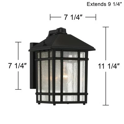 Wholesale 🌟 Kathy Ireland Sierra Craftsman 11"H Black Dusk-Dawn Outdoor Wall Light 🎉 7 Wholesale 🌟 Kathy Ireland Sierra Craftsman 11"H Black Dusk-Dawn Outdoor Wall Light 🎉 - Image 6