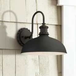 Best Sale 🎁 Minka Lavery Escudilla 11 3/4" High Black Outdoor Wall Light 💯