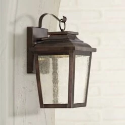 Coupon ✨ Minka Lavery Irvington Manor 12" High Bronze LED Outdoor Wall Light 😍