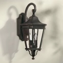 New ✔️ Feiss Cotswold Lane 20 1/2" High Grecian Bronze Outdoor Wall Light 🔥