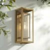 Top 10 🌟 Possini Euro Design Modern Contemporary Glam Outdoor Wall Light Fixture Brass Metal 16 1/4" Clear Glass Panel Exterior House Porch 🤩 -Outdoor Lighting Store unnamed file 4446