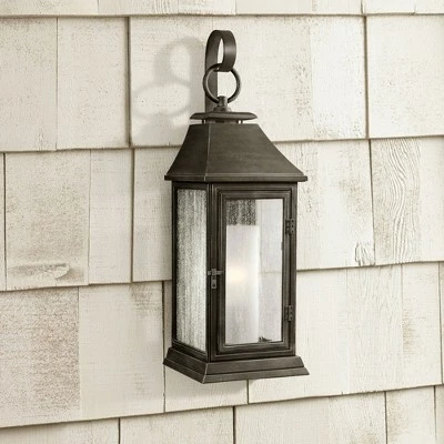 Outlet ๐ Feiss Shepherd 16 1/2"H Weathered Zinc Outdoor Wall Light ๐งจ 2 Outlet ๐ Feiss Shepherd 16 1/2"H Weathered Zinc Outdoor Wall Light ๐งจ