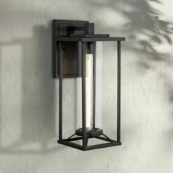 Cheap 😀 Minka Lavery Trescott 17 1/4" High Black Outdoor Wall Light 🔔