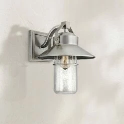 Brand new ✔️ Feiss Boynton 15 1/2" High Brushed Steel Outdoor Wall Light 🌟