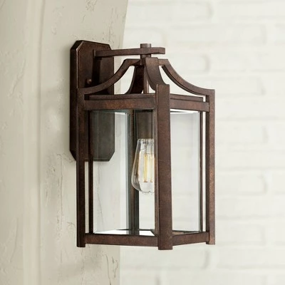Flash Sale 🎉 Franklin Iron Works Rustic Farmhouse Outdoor Wall Light Fixture Bronze 16 1/4" Clear Beveled Glass for Exterior House Porch Patio 😀 3 Flash Sale 🎉 Franklin Iron Works Rustic Farmhouse Outdoor Wall Light Fixture Bronze 16 1/4" Clear Beveled Glass for Exterior House Porch Patio 😀