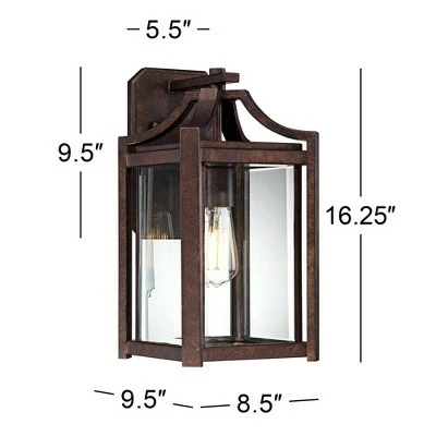 Flash Sale 🎉 Franklin Iron Works Rustic Farmhouse Outdoor Wall Light Fixture Bronze 16 1/4" Clear Beveled Glass for Exterior House Porch Patio 😀 8 Flash Sale 🎉 Franklin Iron Works Rustic Farmhouse Outdoor Wall Light Fixture Bronze 16 1/4" Clear Beveled Glass for Exterior House Porch Patio 😀 - Image 6