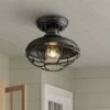 Wholesale 😀 Franklin Iron Works Farmhouse Vintage Outdoor Ceiling Light Fixture Black 8 1/2" Open Metal Cage for Exterior House Porch Patio ❤️ -Outdoor Lighting Store unnamed file 4672